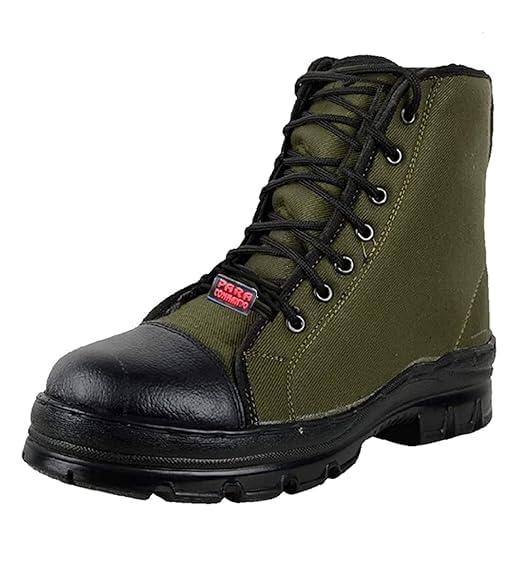 Mens Polyurethane Army Military Jungle Boot Shoes