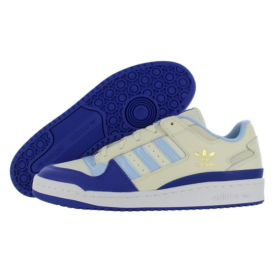 Image of adidas Forum Low CL Mens Shoes Size 11, Color: Cream White /Ludid Blue-Off-White