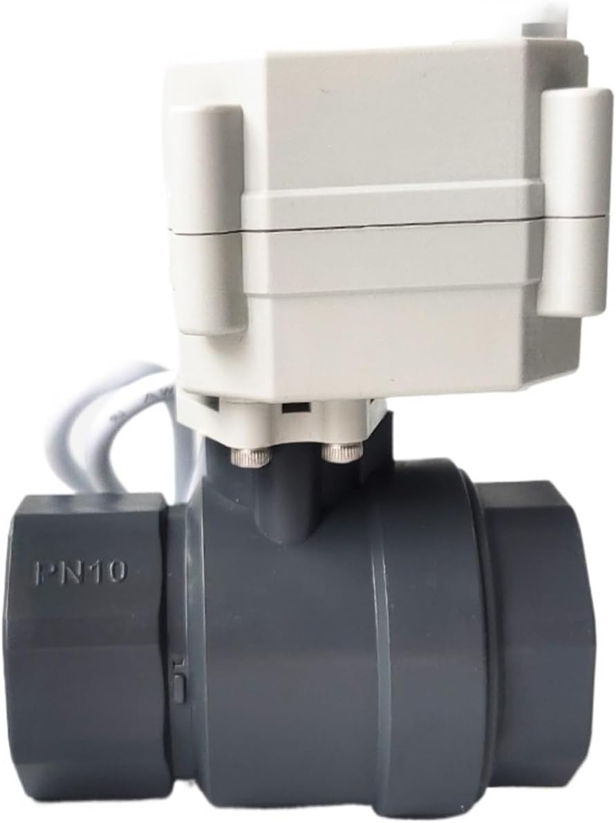 DN25 full bore motorized ball valve 1", DC12V or DC24V electric ball valve with PVC valve body used for rain water drain(Only indicator,NPT THREAD_DC12V_CR301)