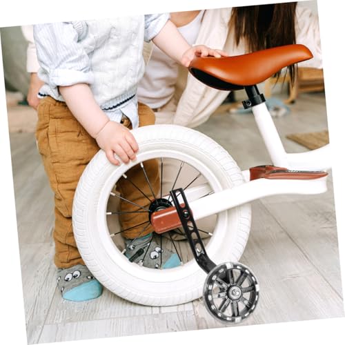 Bike Training Wheels 4pcs Set, Professional Wear-resistant Bike Stabilizers with Adjustable Support Brackets, Balance Flashing Auxiliary Wheels for Bicycle Learning and Safety miniatura 4