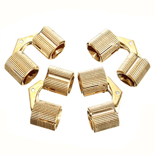 Preisvergleich Produktbild Unsichtbares Scharnier aus Messing, 8 mm, für Schranktüren, 4 Stück