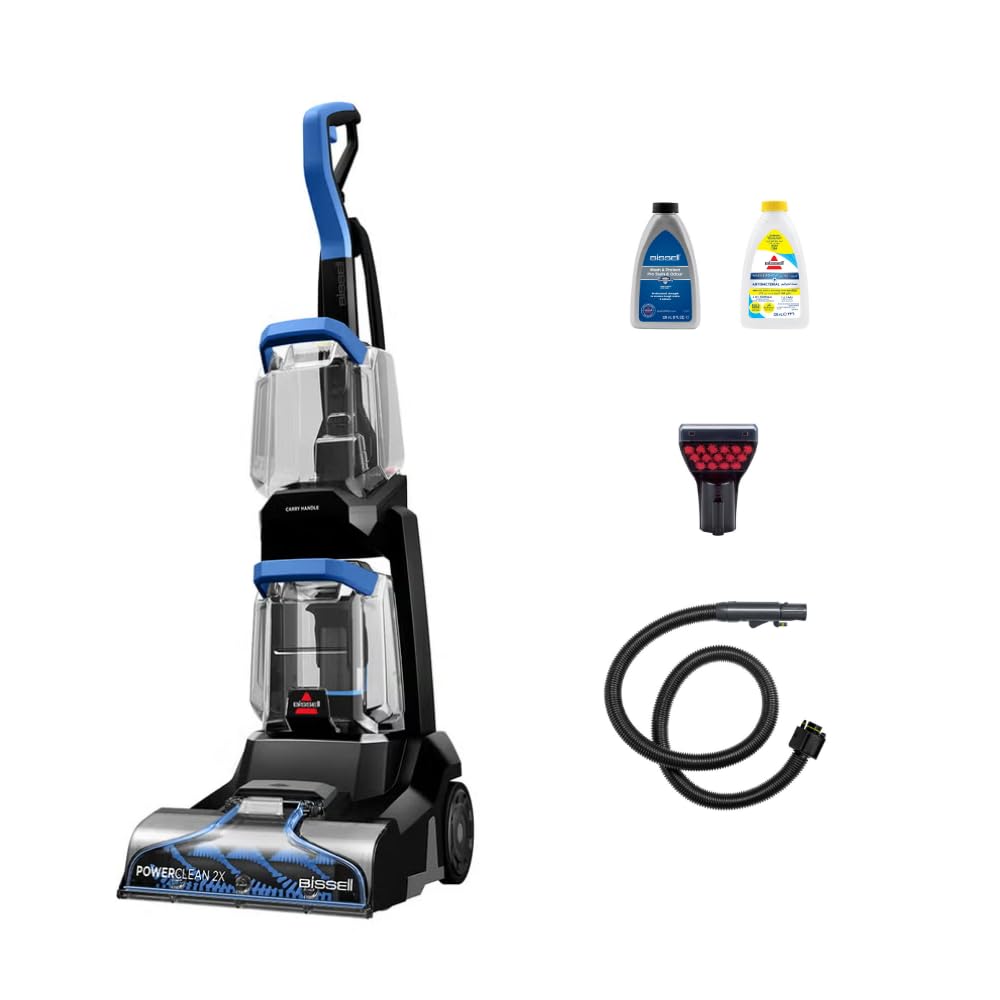 BISSELL PowerClean 2X Carpet & Upholstery Washer 3878K – Powerful Suction, Motorized Brushroll for Deep Cleaning, Ideal for Tough Stains & Tough Messes | 2-Year BISSELL Warranty Powerclean 2X 3878K