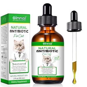 Antibiotics for Cats, 60ml Cat Antibiotics for Infections, Cat Multivitamin, Supports Allergy Relief, Roast Chicken Flavor