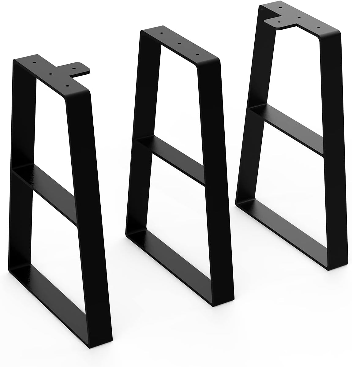 Orgerphy 18“ Black Trapezoid Metal Bench Legs (3PCS