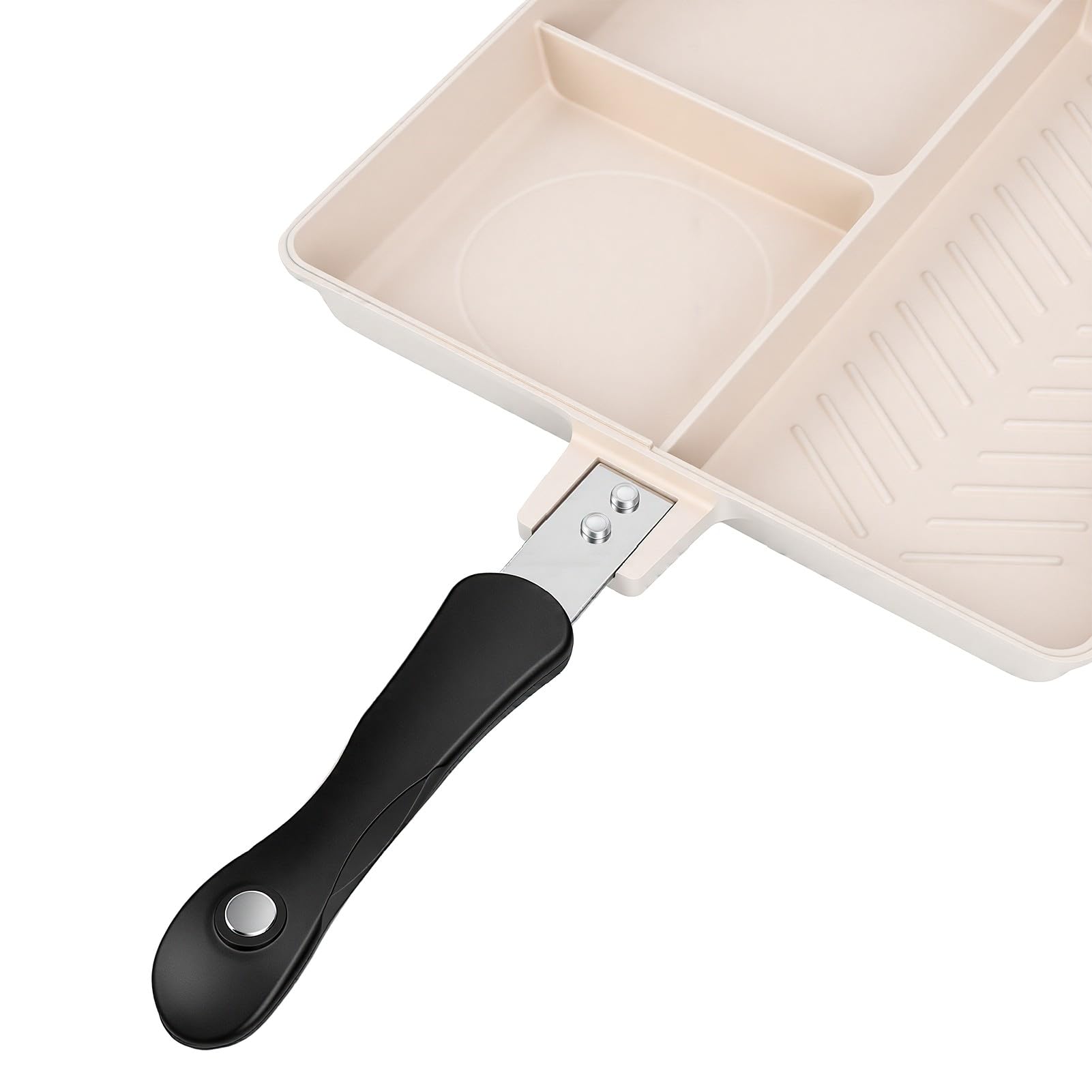 Tosuny Grill składany nieprzywierający żelazko do kuchni domowej (WHITE)