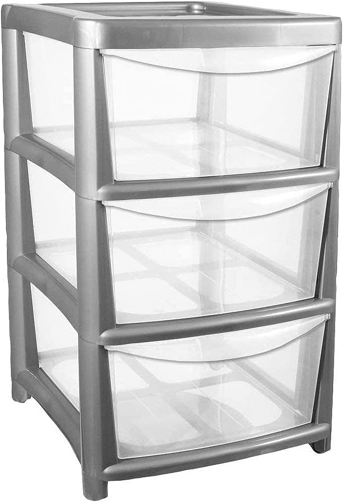 Aliza 3 Tier Drawers Plastic Drawers Storage Unit A4 Drawers