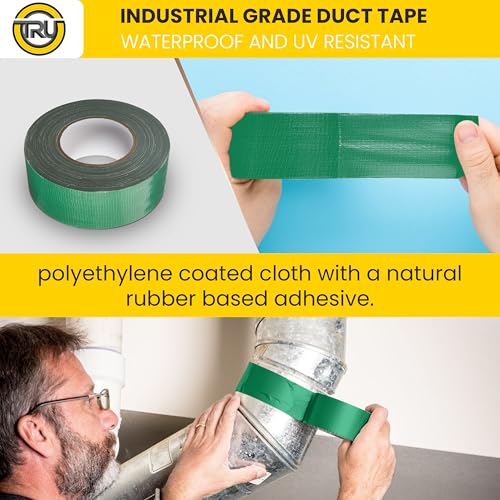 Image of T.R.U. Set of 2 Brown Durable Duct Tape Rolls, 11 Mil Thickness, 2 Inches by 30 Yards, High Strength, Flexible, No Residue, Water-Resistant and Tearable by Hand, Versatile for Indoor and Outdoor Use