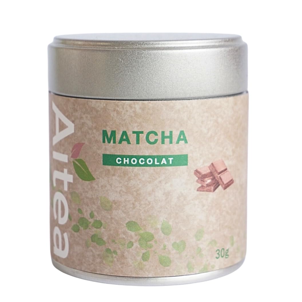 Matcha vanille,chocolat,pêche - Matcha aromatisé Kyōto Uji - Aitea (Chocolat)