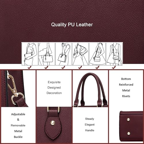Image of CHICAROUSAL Crossbody Purses and Handbags for Women PU Leather Tote Top Handle Satchel Shoulder Bags