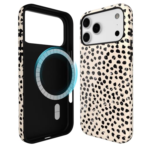Coque iPhone 17 Pro Max Svanove motif guépard rigide compatible Magsafe