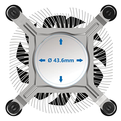Akasa Raffreddatore Intel® LGA1700 Mini-Itx In Alluminio | Progettato Per Processori Core™ I9 Fino A 35 W Tdp | Raffreddatore Cpu A Basso Profilo Da 26,9 Mm | Dissipatore Con Anima In Alluminio | - 3