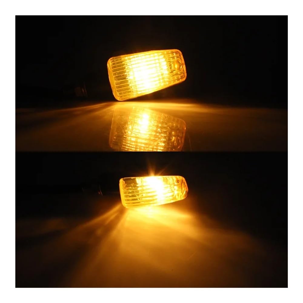 ZHANGTONG Intermitentes para Moto, 2 uds Universal 12V indicador señal Giro para Motocicleta luz Giro lámpara ámbar Bombilla lámparas Intermitente Flash Bicicleta lámpara