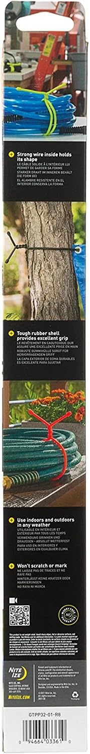 Nite Ize Kabelbinder Gear Tie - Größe 32, schwarz, 6 St., schwarz, s, NI-GTPP32-01-R8