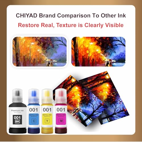 Image of 001 Ink Compatible with Epson L3110, L3150, L3152, L3156, L3210, L3211, L3215, L3216, L3250, L3252, L4260, L5190, L1110, L4150, L6170, L4160 Printer (001 Black Ink 1 pcs)