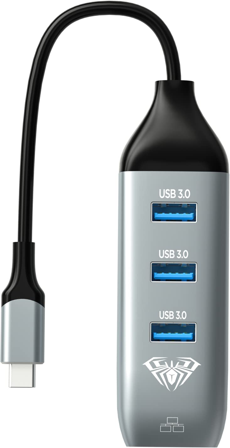 Aula UC-95118R USB Type C HUB 4 in 1 Adapter, Aluminium Multi Dongle USB C to USB 3.0 * 3 + 1000M Ethernet LAN, Supports OTG Function | MacBook Air, Dell XPS and More Type-C Devices (B0BBMRMFQT) Amazon Price History, Amazon Price Tracker