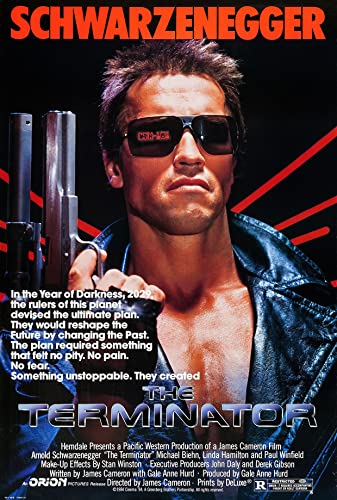 Generic - Affiche murale rétro classique des années 80 - Poster mural The Terminator - Format A4