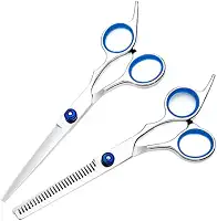 Kits de corte de cabelo de precisão – tesouras profissionais dentadas e retas para acabamentos e estilo perfeitos | Controle e versatilidade máximos