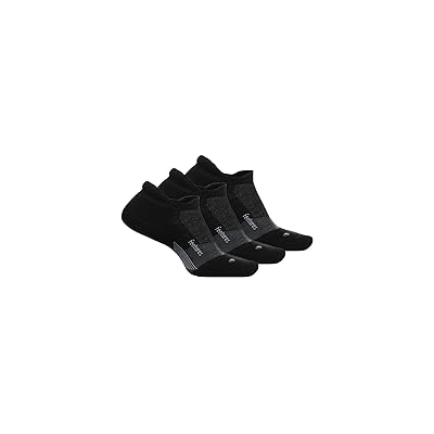 Feetures Merino 10 Ultra Light No Show Tab 3 Pair Pack No Show Socks Shoes Charcoal 1