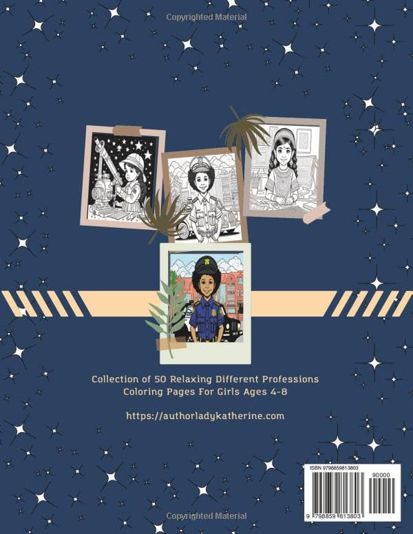 Creating Tomorrow: Girls' Dream Professions in Every Hue {Vol 2} Imagining Different Professions Of Tomorrow Coloring Book: Collection of 50 Relaxing ... Professions Coloring Pages For Girls Ages 4-8 - Image 2