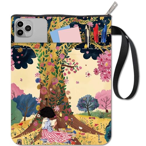 CRASPIRE Book Sleeve Book Covers with Zipper and Extra Sleeve Cloth Woman Dream Tree Flower Rectangle Protector Washable Wrap Pouch Bag for Paperbacks Notebook Book Washable Fabric Cloth Pocket CRASPIRE Book Sleeve Book Covers with Zipper and Extra Sleeve Cloth Woman Dream Tree Flower Rectangle Protector Washable Wrap Pouch Bag for Paperbacks Notebook Book Washable Fabric Cloth Pocket
