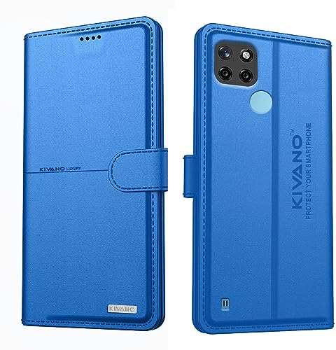 Image of KIVANO Compatible with Realme C11Y / Realme C21Y / Realme C25Y Flip Cover | Leather Finish | Inside Pockets & Inbuilt Stand | Shockproof Wallet Style Magnetic Closure Back Cover Case