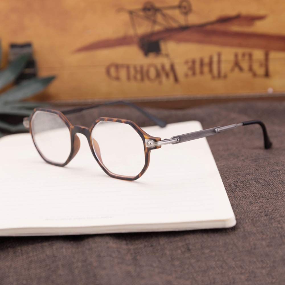 Gafas de Lectura de Marco Completo Progresivo de Bloqueo de luz Azul TR90 de Marco Completo, Lente para PC Bisagras Resistentes Lentes y Casi Lentes de Doble Uso Lentes para Hombres Mujeres
