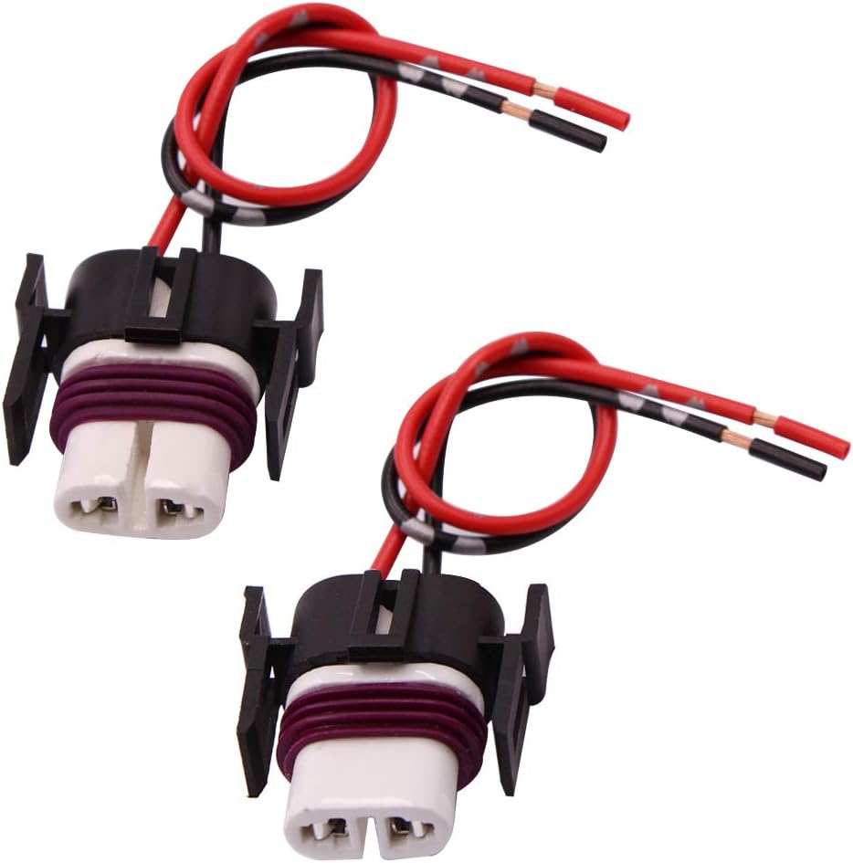 H11 H8 880 881 High Temperature Ceramic Wire Harness Socket Female Adapter for Headlight Fog Light 2 pcs