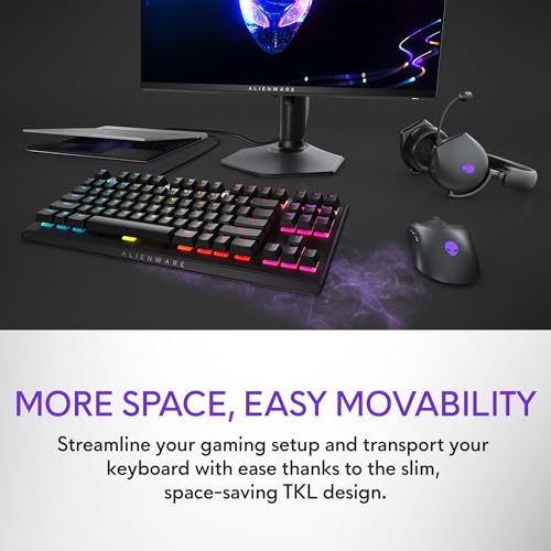 Alienware Low-Profile RGB Gaming Keyboard AW510K, AlienFx Per Key RGB LED Color Backlighting, Media CONTROLS & USB Passthrough, Cherry MX Low Profile Red Switches - Image 3