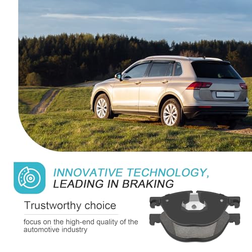 Image of D1409 Front Ceramic Brake Pads Kit Fit For BMW 528i 2012-2013, For 528i xDrive 2012-2013, For 535i GT 2010-2017, For 535i GT xDrive 2011-2017, For 550i 2011-2016