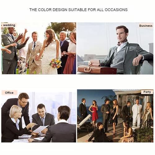 Men's 2 Pieces Suit Tuxedos Jacket Business Pants Waistcoat Fit Blazer for Wedding4