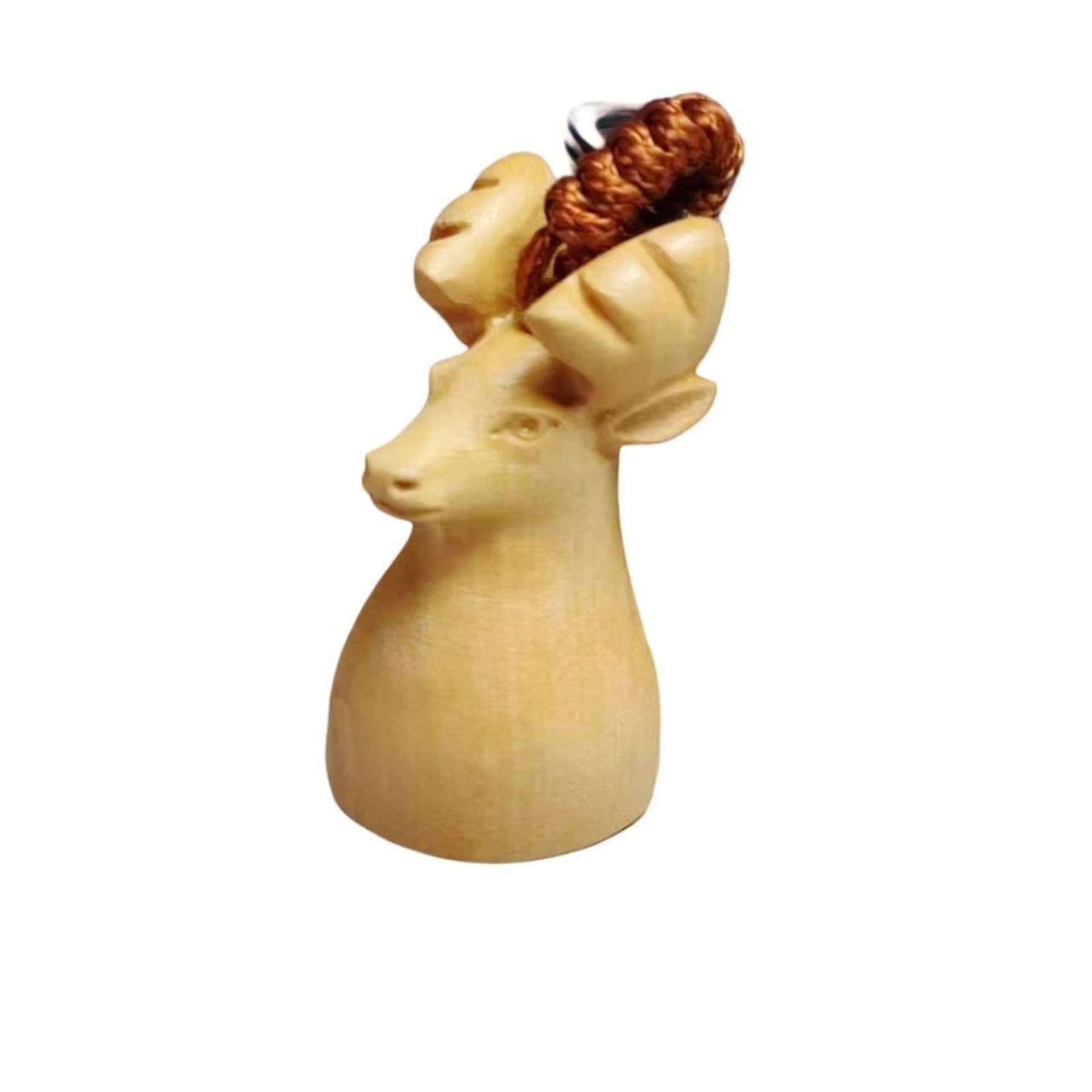 NBKLSWSUI Keychain Statue For Living Room Decor Handmade Vintage Wood Sculpture Ornament Bedroom Office Feng Shui Accent