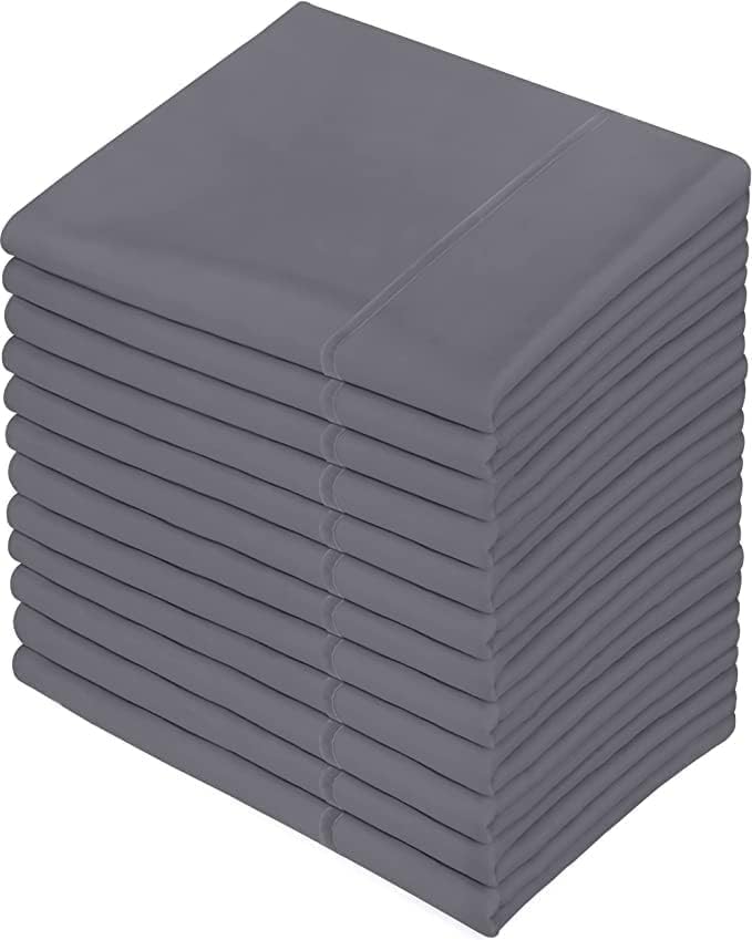Utopia Bedding - Pillow Cases - (Bulk Pack of 120) - Standard Size 50x75 cm - 100% Brushed Microfiber Pillowcases with Envelope Closure - Wrinkle, Fade, Stain Resistant Pillow Cases - Grey — image 1