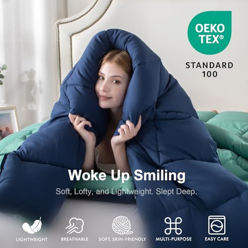 Image of KASENTEX Queen Comforter Set, Reversible,Goose Down Alternative,All Season