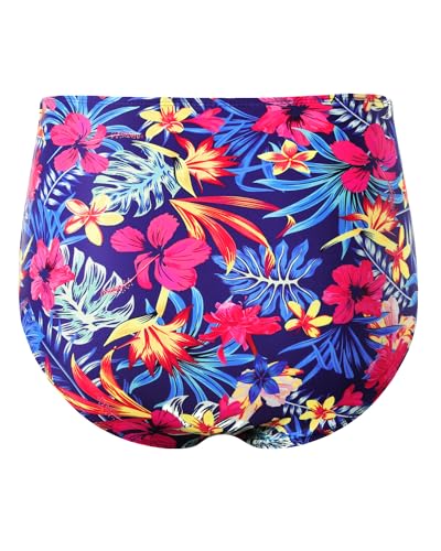 Image of Tempt Me Women High Waisted Bikini Bottom Retro Ruched Swim Bottom Shirred Tankinis Brief