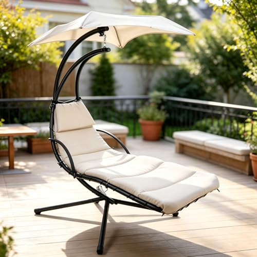 WoRaum Fauteuil Suspendu Exterieur Chaise Longue Suspendu Salon de Jardin et Transat pour Jardin...