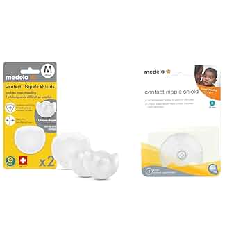 Medela Contact Nipple Shields - BPA-Free Soft Silicone 16mm Small - Includes 2 Shields & Case For Nursing Comfort