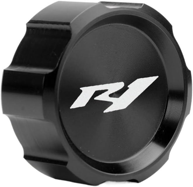 Para KAWASAKI Z750 Z1000 Z800 Tapa de depósito de líquido de freno trasero se adapta a MT07 MT09 MT03 R1 R6 (color R1 negro)