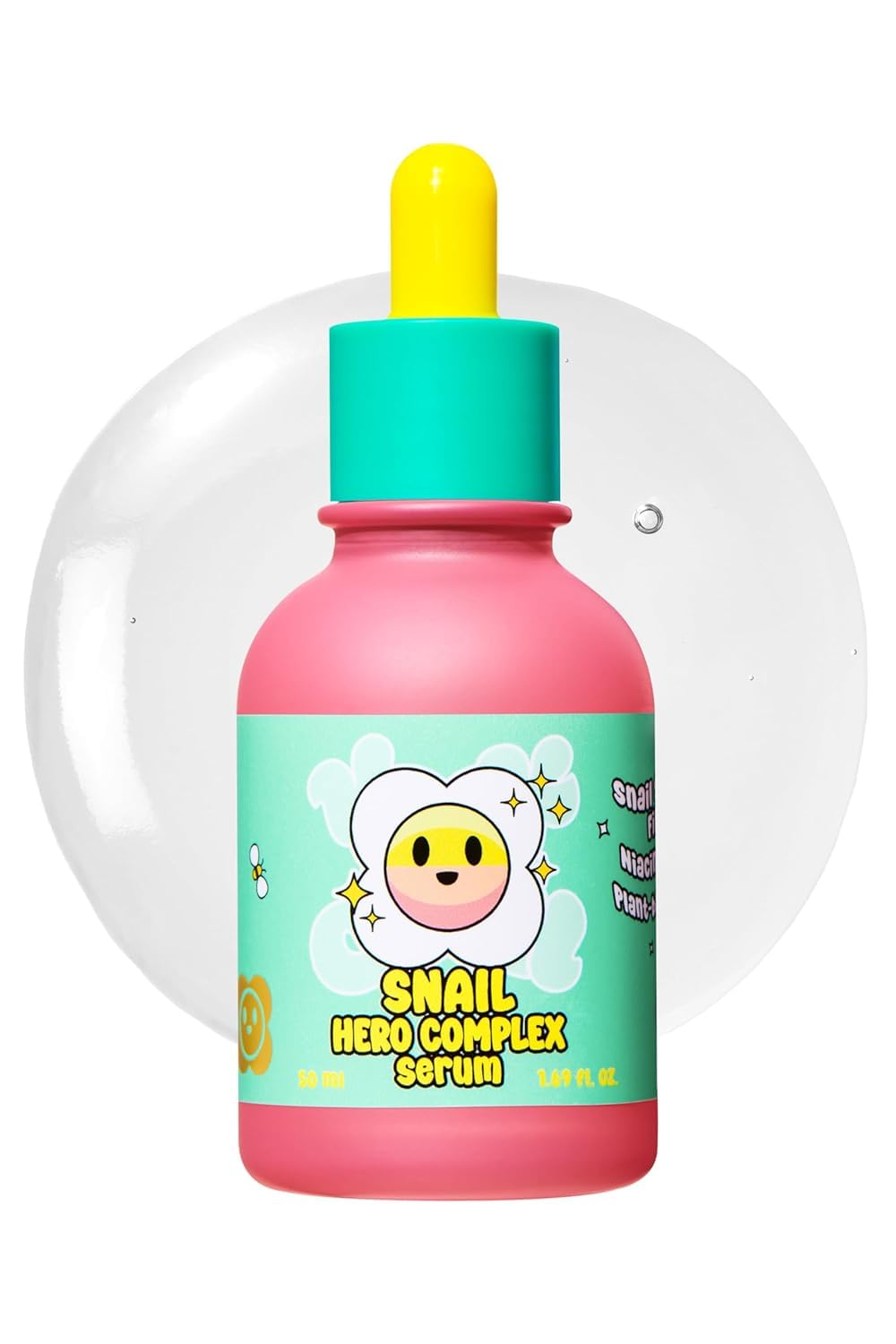 Smilebloom KKOCH Snail Mucin 85% Face Serum 1.69 fl oz 50ml | Hydrating Skin Care Packed with Vegan Collagen & Peptide | Age-Defying Korean Face Moisturizer