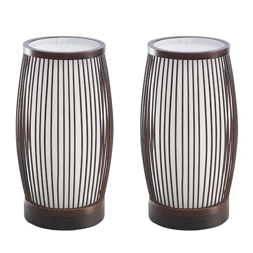 Image of Bedside Lamps Set of 2, Small Boho Table Lamps for Nightstands