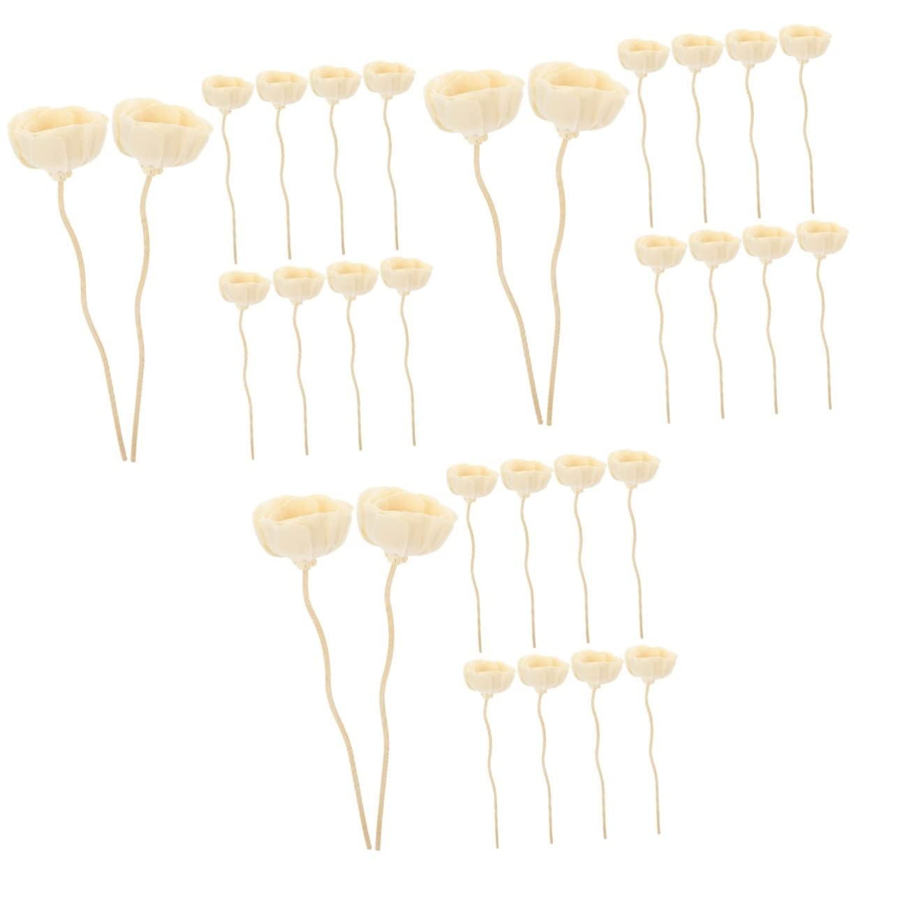 ULTECHNOVO 3 Sätze Aromatherapie Diffusor Mit Rattan Blumenduft Aromatherapie Diffusoren Nachfüllpackungen Für Ätherische Öle Im Innenbereich Diffusor Nachfüllpackung 10 Stück * 3