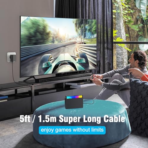 Cargador para Nintendo Switch, 45W Adaptador de Corriente con Cable de 1.5M/5FT Carga Rápida USB Tipo C para Switch Lite/OLED/Deck Dock/Pro Controller, Soport a Modo TV - Imagen 4