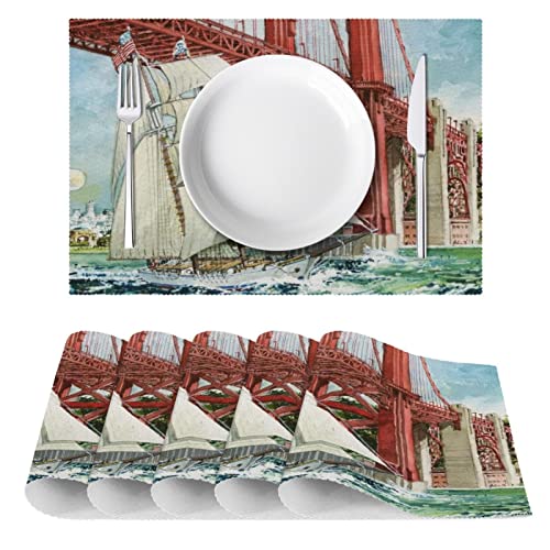Set de table anti-chaleur Oxford lavable protège-table lot de 4