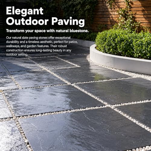 Fonowx Outdoor Stepping Stone Sturdy Garden Pathway Stones Hard-Wearing Patio Paving Stones Resistant Stones Outdoor Suitable for Courtyard Lawn Decoration, 30x100cm, 3-4cm thick - Image 6