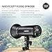 Westcott FJ200 Round Head Pocket Strobe Light with 64GB Memory Card for 4K Video and Westcott ProGrip2 Ergonomic Handheld Mount for Photographers Bundle Set (WES-4740)