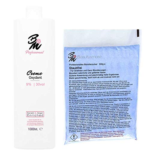 Preisvergleich Produktbild B&M Blondierpulver 500g + Creme Entwickler 9%1000ml