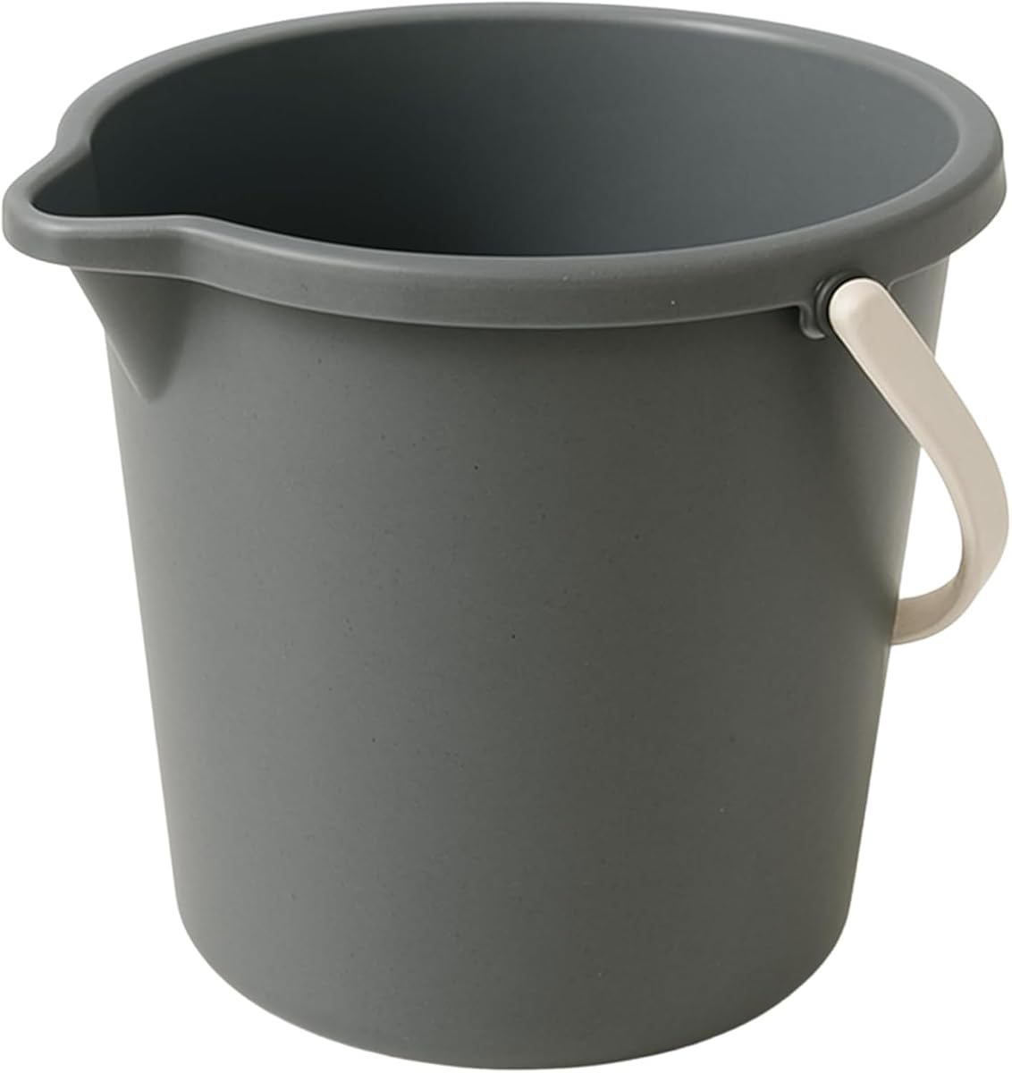Balde de limpieza de 10 cuartos (9,5 L) con asa y pico - Gris carbón | Cubo para fregona de alta resistencia para uso doméstico, cubo utilitario para lavado de coches, cubos de plástico, cubos de plástico con asas