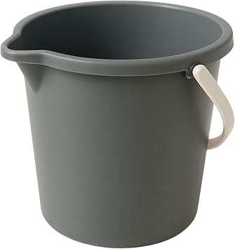 10QT 9.5L Cleaning Bucket with Handle and Spout - Charcoal Grey