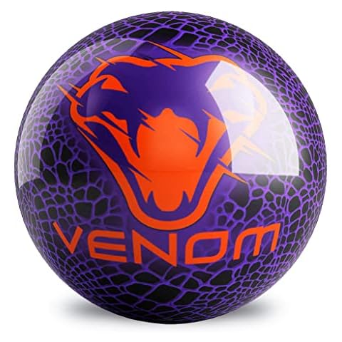 On The Ball Bowling Motiv Venom Spare Bowling Ball - Purple/Orange 16lbs Cover
