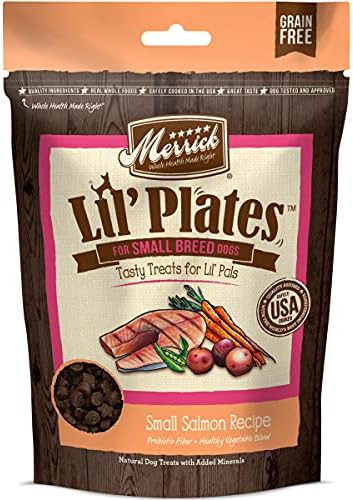 Merrick Lil' Plates Small Salmon Recipe Grain Free Small Breed Dog Treats - 5 oz. Pouch
