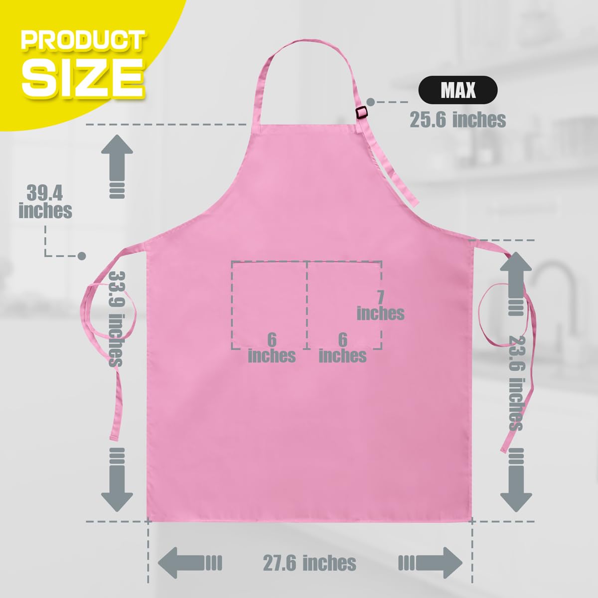 ROTANET Delantal de cocina unisex (paquete de 1)